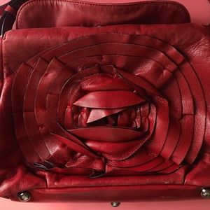! Sold ! VALENTINO Red Rose Petal Purse